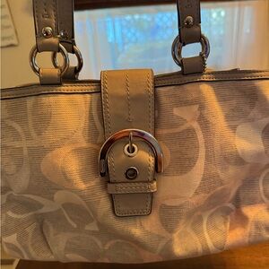 Coach Gray Signature Shoulder Bag